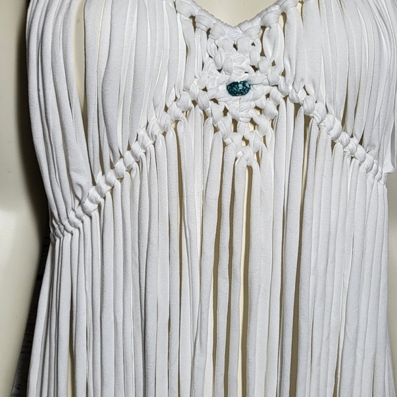 White macrame dress, beach dress, festival dress, Bohemian dress - Picture 2 of 4